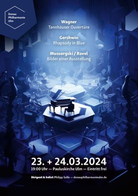 Plakat der Donau Philharmonie Ulm (DPU) vom März 2024