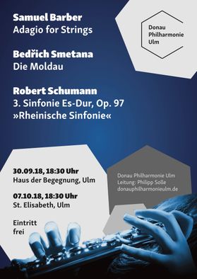 Plakat der Donau Philharmonie Ulm (DPU) von 09 und 10/2018